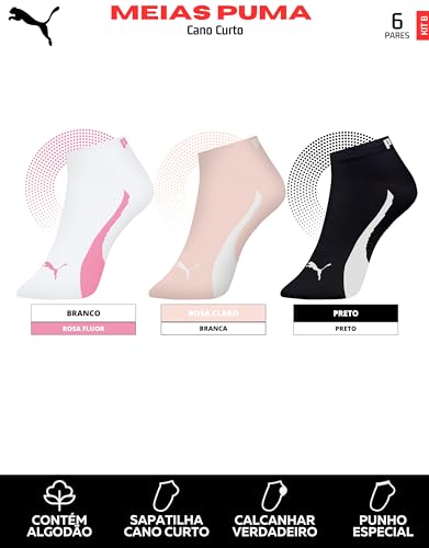 Kit 06 Pares de Meias Sapatilha Cano Baixo Feminina Adulto | KIT - B | 34-39