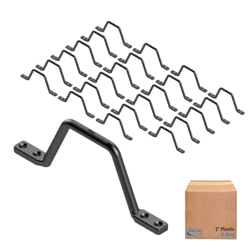 ICC 2" Plastic Cable Distribution D Ring, 25-Pack – Non-Conductive Wall Cable Organizer, Cable Hanger & Wire Loop for Structured Wiring