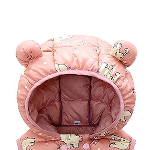 sfdgfhyf Toddler Boys Girls Hooded Puffer Vest Padded Warm Winter Jacket Sleeveless Bear Ears Zipper Down3