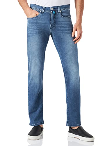 Pierre Cardin Herren 5-Pocket Lyon Tapered Jeans, Blue Used Buffies, 36W / 32L