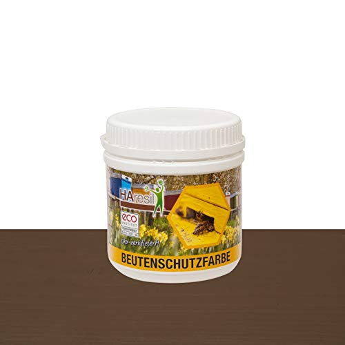 HAresil Beutenschutz Farbe Lasur Beutenschutz Bienen Beutenfarbe braun Gewicht 0,5kg