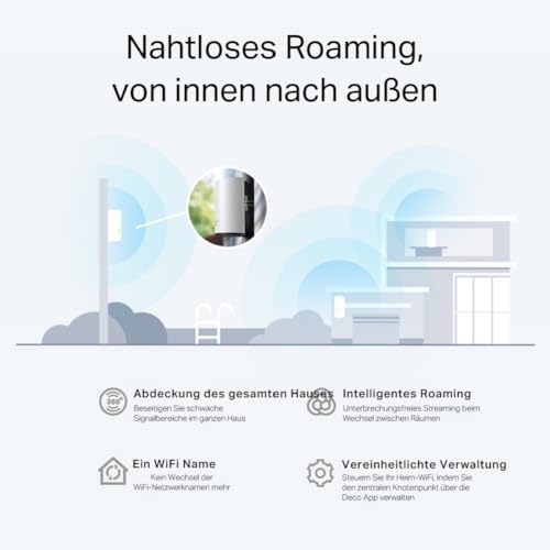 Bild 5 - TP-Link Deco X50-Outdoor Wi-Fi 6 Mesh WLAN, AX3000 Dualband Router (2× Gigabit Ports, 802.at PoE, Außenbereich, Kompatibel mit Allen Deco-Modellen)