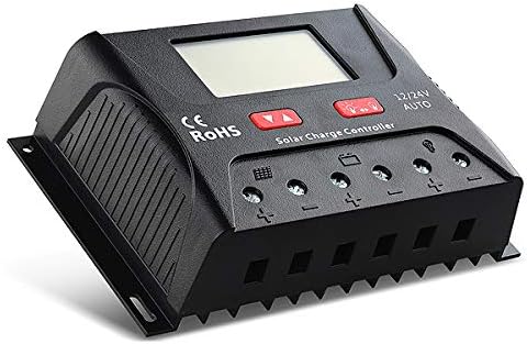 ExpertPower30A PWM Solar Charge Controller for LifePO4 Battery | 12V / 24V Auto-Select Intelligent Regulator | Max PV Input 55V | USB Charge | Backlight LCD Display