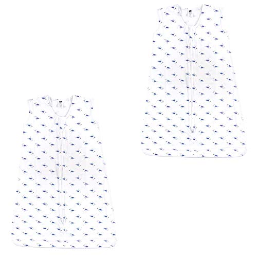 Hudson Baby Unisex Baby Cotton Sleeveless Wearable Sleeping Bag, Seagull 2-pack, 0-6 Months US