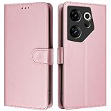 Rfvzubemok Compatibile con Tecno Camon 20 Premier 5G Cover del telefono in pelle PU,Compatibile con Tecno Camon 20 Premier 5G CK9n Custodia Flip Stand Wallet Pink