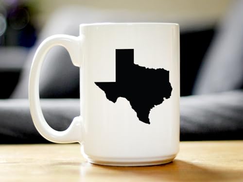 Taza de café cerámica blanca 15oz con diseño Texas miniatura 2