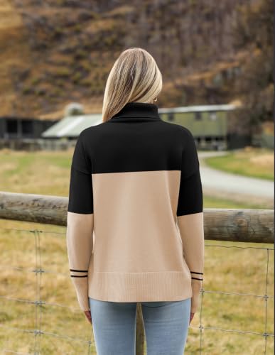 Image of Zeagoo Women's Turtleneck Sweater 2026 Fall Winter Chunky Knitted Pullover