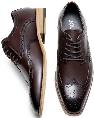 Image of Jousen Mens Dress Shoes Leather Oxford Classic Shoes Formal Business Dress Shoes for Men
