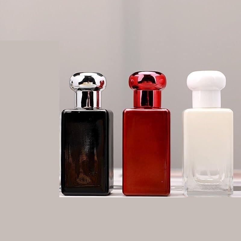 Mini Bottiglie di Profumo da Viaggio, Atomizzatore di Profumo 30ml Flacone Spray di Profumo Vuoto Barattoli di Nebbia di Vetro Contenitore Bianco Nero Bottiglia di Profumo Portatile da Viaggio Ricaric