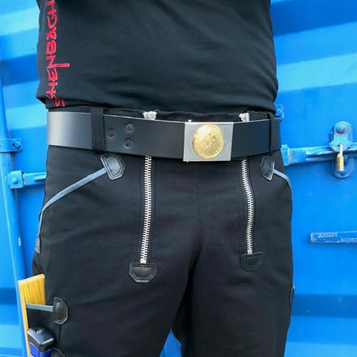 Reuschenbach® Lederkoppel schwarz 45 mm - Rindleder (Länge 90 cm/Bundweite 80 cm)