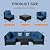 OUGMMGOU 7-Piece Outdoor Patio Furniture Set - U-Shaped All-Weather PE Rattan Wicker Modular Outdoor Sectional Furniture with Coffee Table, 450 lb Capacity