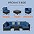OUGMMGOU 7-Piece Outdoor Patio Furniture Set - U-Shaped All-Weather PE Rattan Wicker Modular Outdoor Sectional Furniture with Coffee Table, 450 lb Capacity