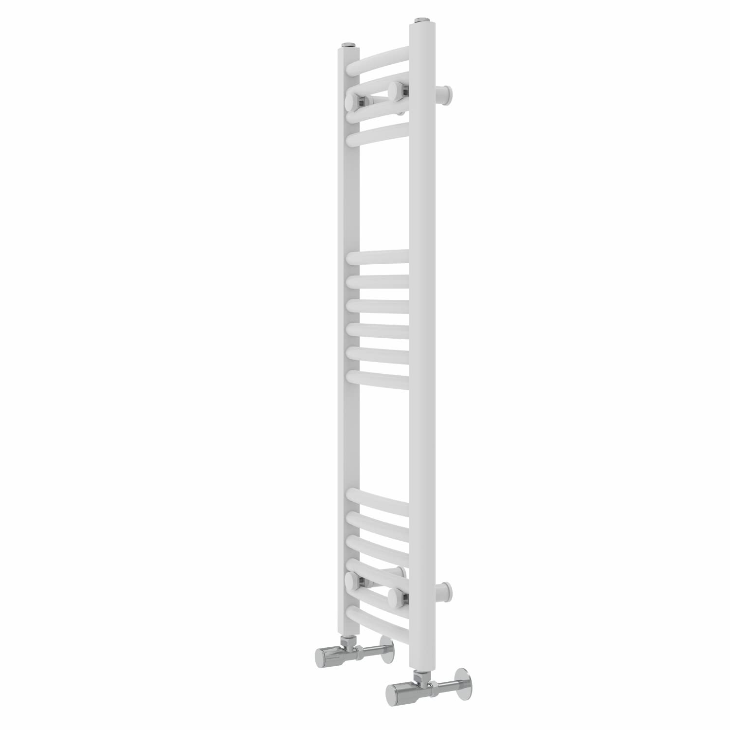 Warmehaus Contemporary Curved Bathroom Heated Towel Rail Radiator Rad 1000 x 300mm - White