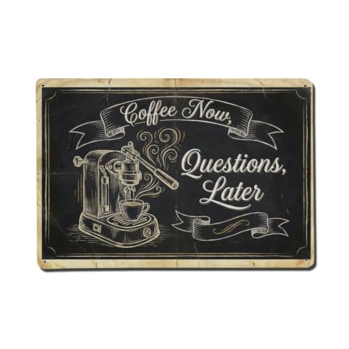 Placa metálica de metal para decoración de pared, para cafetera, cueva de hombre, bar, oficina, hogar, jardín, 8 x 12 pulgadas
