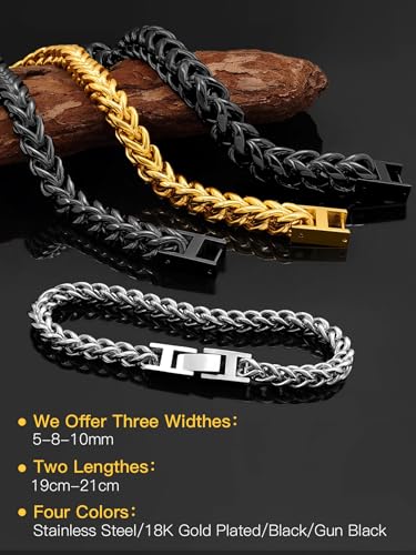 Pulsera para hombre de acero inoxidable con cierre miniatura 5