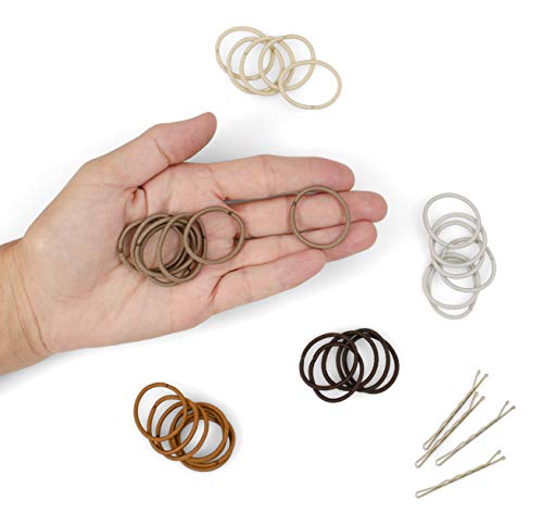 Heliums Small Hair Bands - Navy Blue - 2mm Hair Ties, 48 Count, 2.5cm Mini Hair Bobbles for Small Ponytails Braids and Kids - Image 4