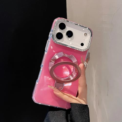 Protège-téléphone aimanté pour iPhone 13 Pro Max finition paillettes de luxe et métal
