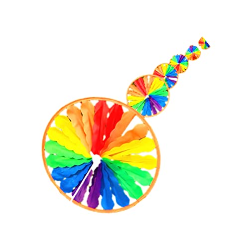 UPKOCH Buntes Windrädchen mit Schnur Teilig Wetterfestes Garten Deko Windrad für Kindergarten Outdoor Party und DIY Bastelprojekte