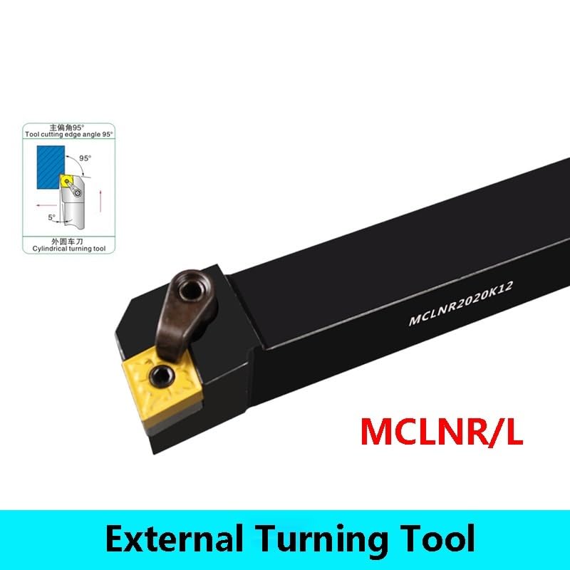 1pc 95 Degree External Turning Tools Holder MCLNR MCLNL MCLNR1616H12 MCLNR2020K12 MCLNR2525M12 MCLNR3232P12 Cutter for CNMG Inserts(Not Include Inserts)(MCLNR1616H12)