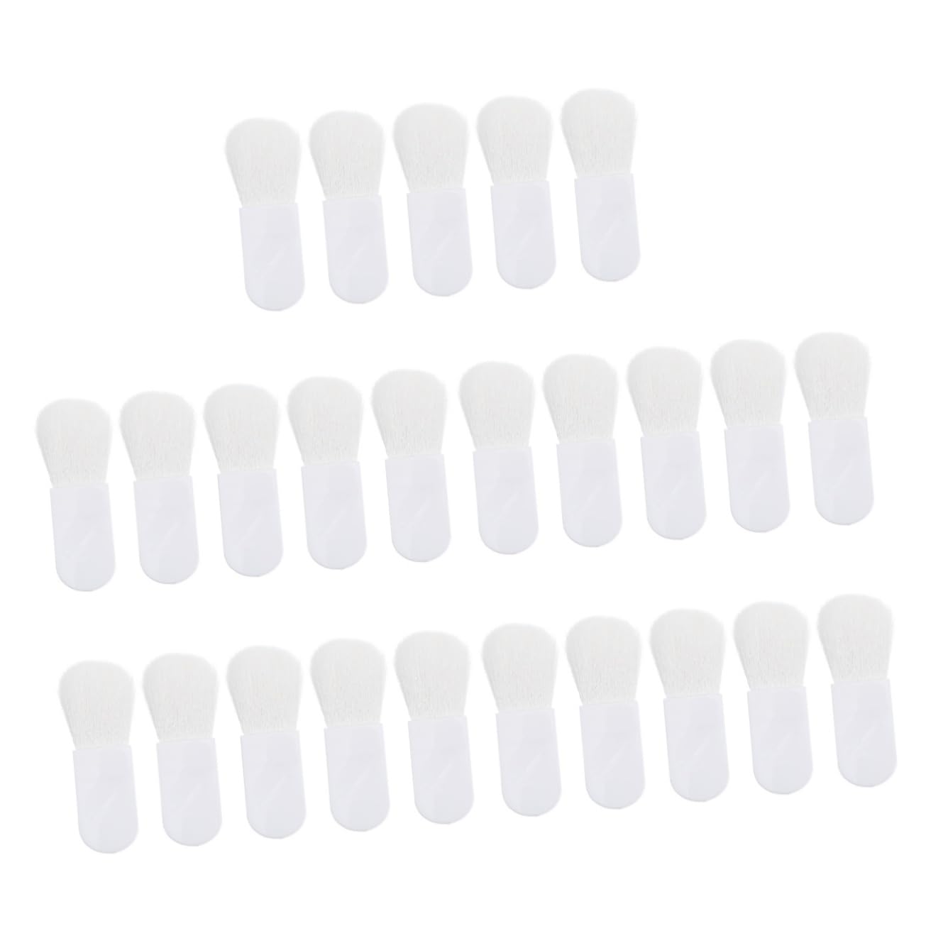 POPETPOP 25pezzi Pennelli Per Trucco Con Setole Morbide Brush Per Blush e Mischiare Facile Da Trasportare Design Unico e Carino Per Appassionati Di Make up e Principianti Bianco
