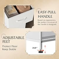 WLIVE Wide Dresser for Bedroom, 5 Drawer Chest of Drawers, White — image 6
