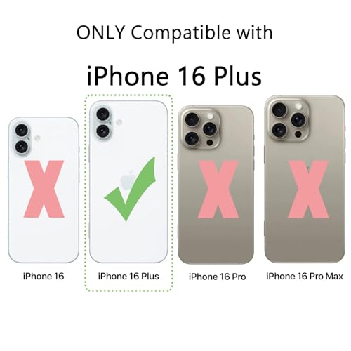 Image of FanTEK Phone Case Compatible with iPhone 16 Plus 6.7 Inch, Magnetic Case Clear Protective Bumper Hard Back Cover