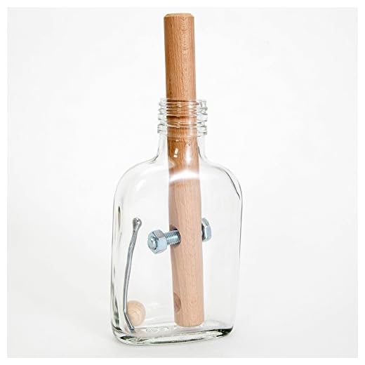 Bits and Pieces - Bottled Frustration Impossible Puzzle Bottle - Glass Bottle Brain Teaser Puzzles for Adults – Brain Game - 3" x 8" x 1-1/2"