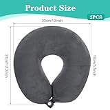 Larrel Neck Pillow Cover, 2PCS Soft and Smooh Travel Neck Pillow Cover Washable U Shaped Covers Reusable Travel Pillows Replacement Pillows (Only Covers, no Filler) - Image 2