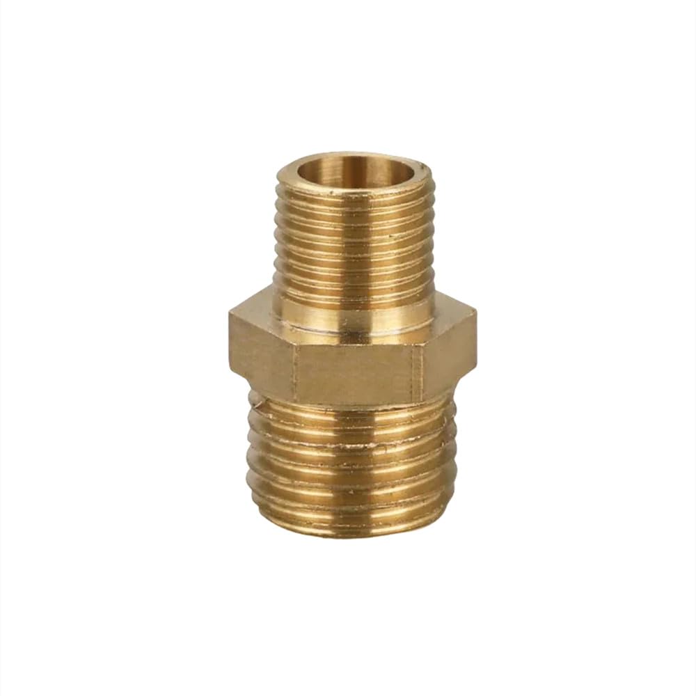 Mosiężna sześciokątna redukcja rurowa 1/8 1/4 3/8 1/2 3/4 1 calowy gwint miedziany adapter równoramienny złącze wodne gazowe hydraulika, 01 do 02,50 szt.
