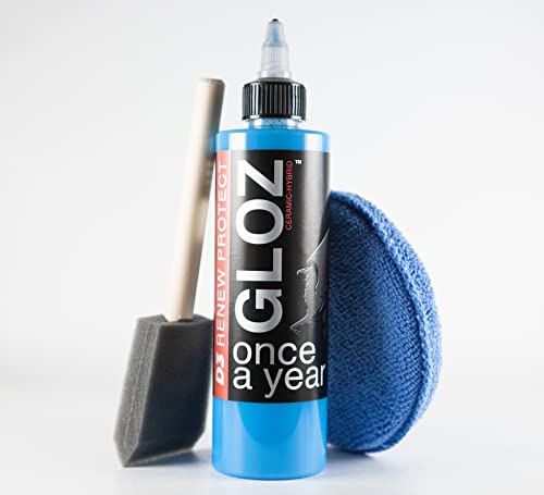 Gloz – Motorcycle, Golf Cart, Rv Safe - Trim, Tire Shine & Preservation Treatment, Oem Restorer - Fading Plastic, Cracking Vinyl, Tire Dry Rot. Dry-Seal Ceramic Coating Protectant - Semipermanent #TOP15