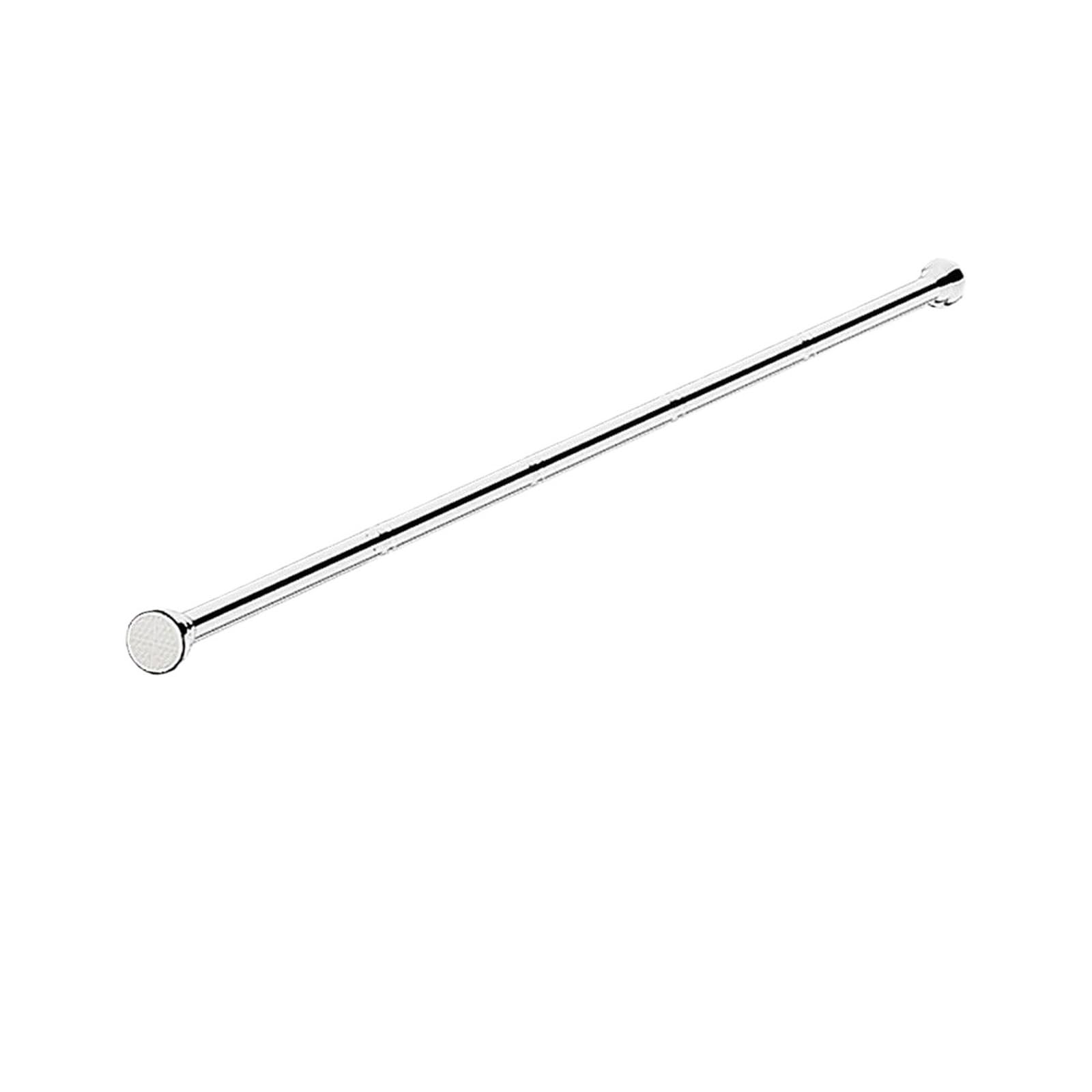 Multifunctional Loaded Extendable Rod Adjustable Curtain Telescopic Pole Household Hanging Rods for Wardrobe and Cloakroom(Silver 160 to 190cm)
