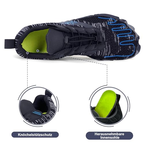 Image of Hike Footwear Barefoot Shoes, Pro Barefoot Shoes Women Men, Athletic Hiking Water Shoes Breathable Quick Dry Zero Drop Trail Running Shoes with Non-Slip Sole & Wide Toe Box