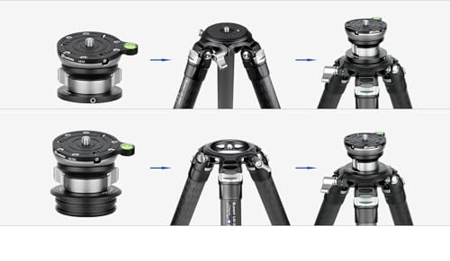 Image of LB-75 75mm Leveling Base for Tripod w Butterfly Lock Collar 55lb Max Load + /-15 Tilt