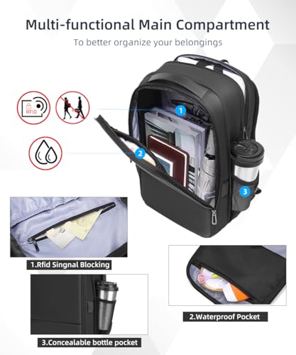 Mochila Business para Laptop 15.6 pulg Expansible Negra miniatura 3