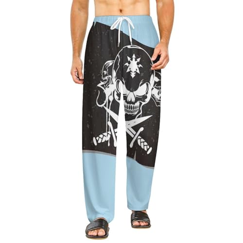 Bas de pyjama femme long tête de mort avec poches taille S