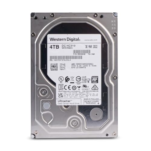 Image of Hitachi 2022 HGST WD Ultrastar HUS726T4TALE6L4 4TB 7200 RPM 512e SATA 6Gb /s 3.5-inch Internal Hard Disk Drive (Renewed)