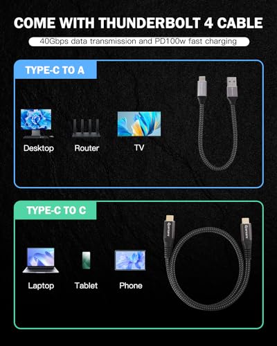 Carcasa externa M.2 SSD 40Gbps con ventilador y Thunderbolt miniatura 4