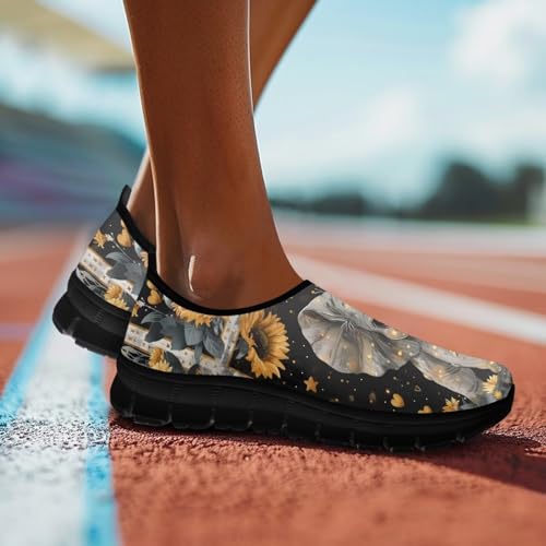 Howilath Slip on Loafers for Women Walking Sneakers Hands Free Shoes Casual Novelty Anti-Skid Sneakers with Black Sole2