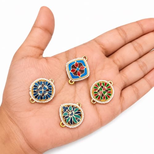 Image of 10 Pc. Evil Eye Charms for Rakhi Making | DIY Nazar Protection Charms for Rakhi, Bracelet, Lumba Rakhi, Necklace, Jewelry & Craft Making | Assorted Design