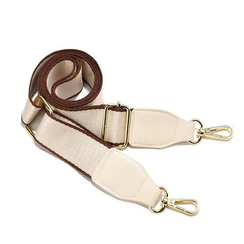 Image of Purse Strap Wide Replacement Crossbody Bag Straps, 1.5 inch Canvas Handbag Shoulder Strap, Adjustable Tote Belt(Gold Hardware