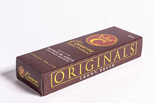 Crown Quality Products Original Contour 360 Wave Brush - Medium (Dark Red) #TOP4