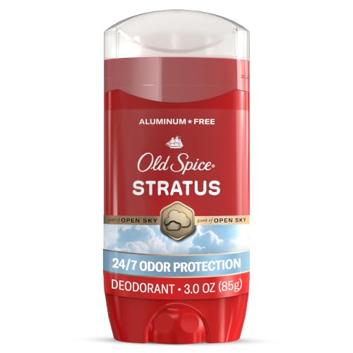 Old Spice Aluminum Free Deodorant for Men, 24/7 Odor Protection, 24/7 Signature Scent &amp; Lasting Freshness, Goes on Clean, Stratus with Pineapple, Fresh Air, &amp; Vanilla Scent, 3.0 oz