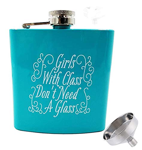 Liquor Flask Women Funny Leakproof - Premium Stainless Steel Hip Flask 6oz