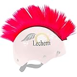Lecherri Hawk for Helmet 1PC Helmet Accessories Helmet Mohawk Hair Decoration for Motorcycle Helmet Bicycle Helmet Ski Helmet Pink Color (Helmet Not Included)