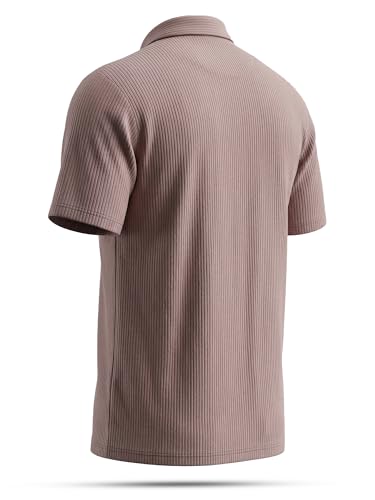 Image of fanideaz Mens Jacquard Tshirt Regular Fit Premium Collar t Shirts for Mens with Classic Style Polo Tshirts Shirts for Men Casual wear and Modern Zipper t Shirts for Men