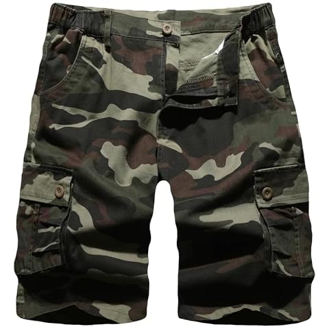 APTRO Men's Camo Cargo Shorts D03 Cover