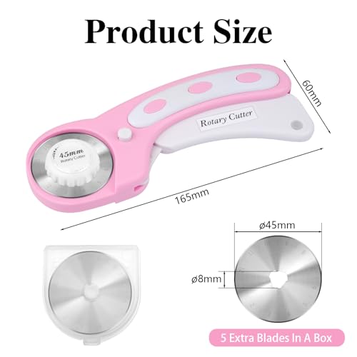 45mm Rotary Cutter with 5 Extra Blades