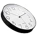 Tosnail 12 Inch Large Non Ticking Wall Clock, Round Silent Battery Operated Wall Clock for Living Room, Bathroom, Bedroom, Kitchen, Office Wall Decor - Modern Black Frame