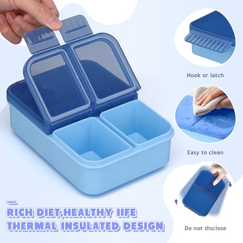 Image of WyfKyd 2PACK Snack Box Container Set for Kids Adults Food Bento Lunch Box
