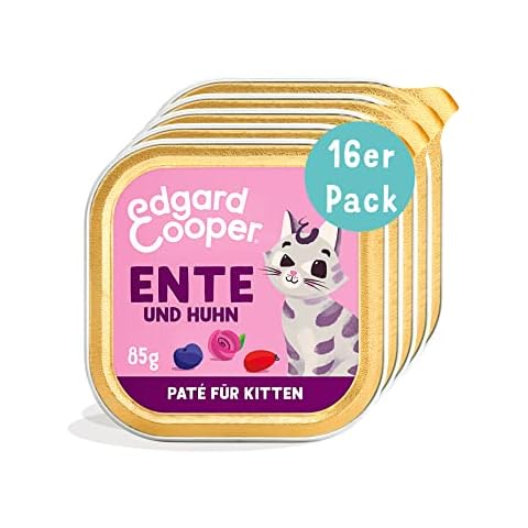 Edgard & Cooper Katzenfutter Nass Junior getreidefrei Kitten hochwertiges Katzenfutter Ente & Huhn 85g Cover